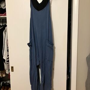 Hot shot onesie. Free people jumpsuit with black bralette